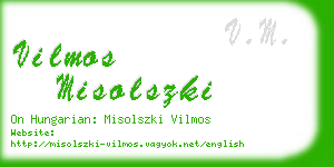vilmos misolszki business card
